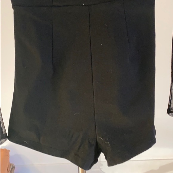 Romper with sheer top and open back - Picture 3 of 4